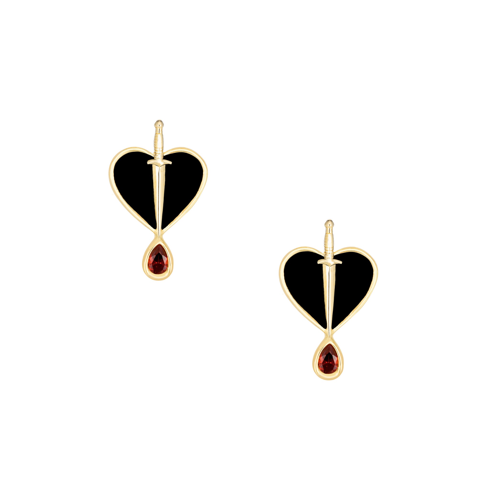 Little Rooms Heart Striker Stud Earrings