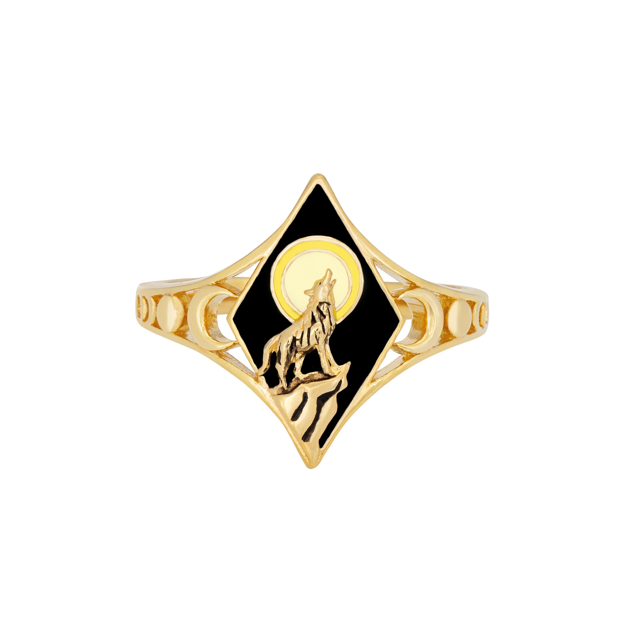 Little Rooms Wolf Howl Ring