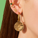 Medusa Coin Earrings