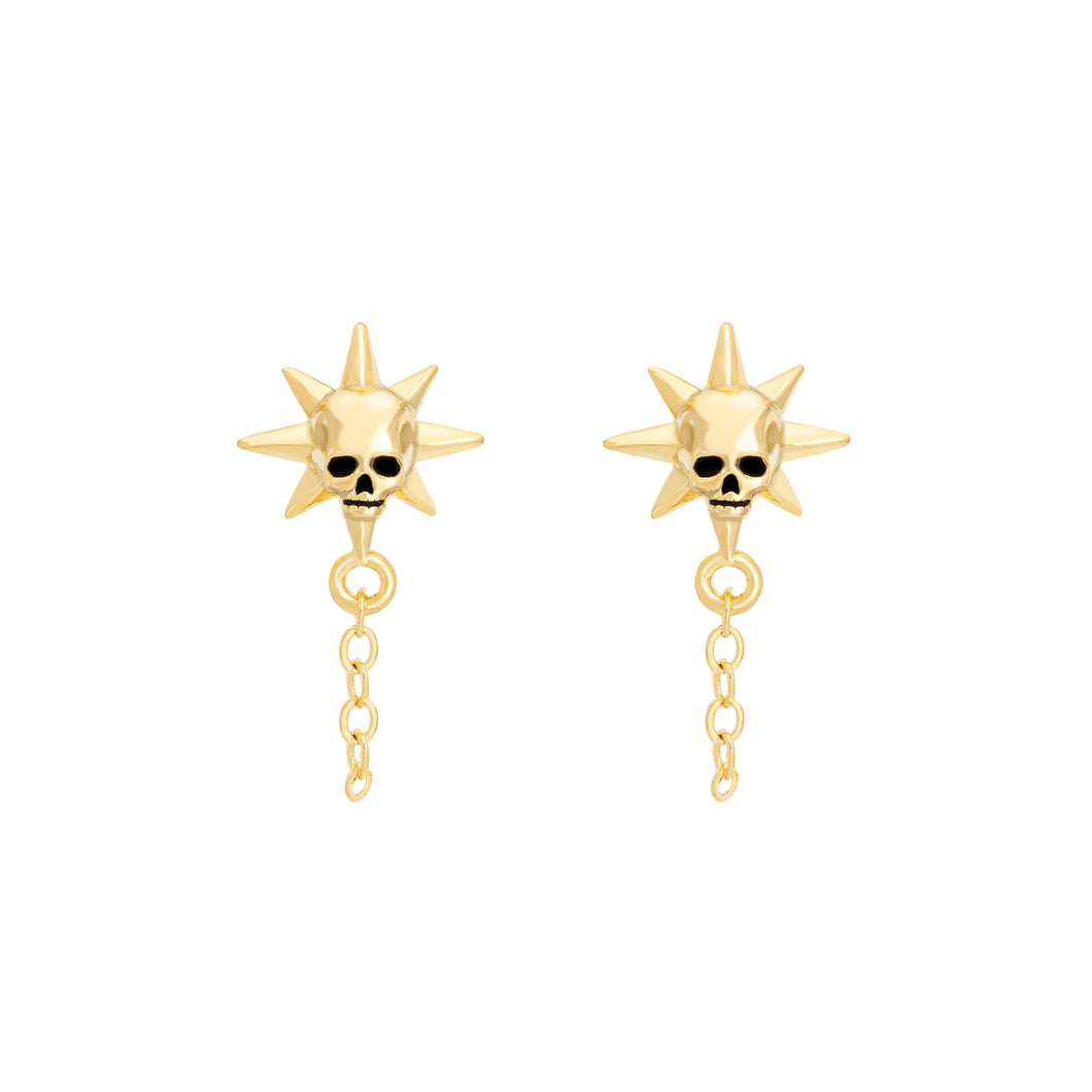 Chained Skull Studs