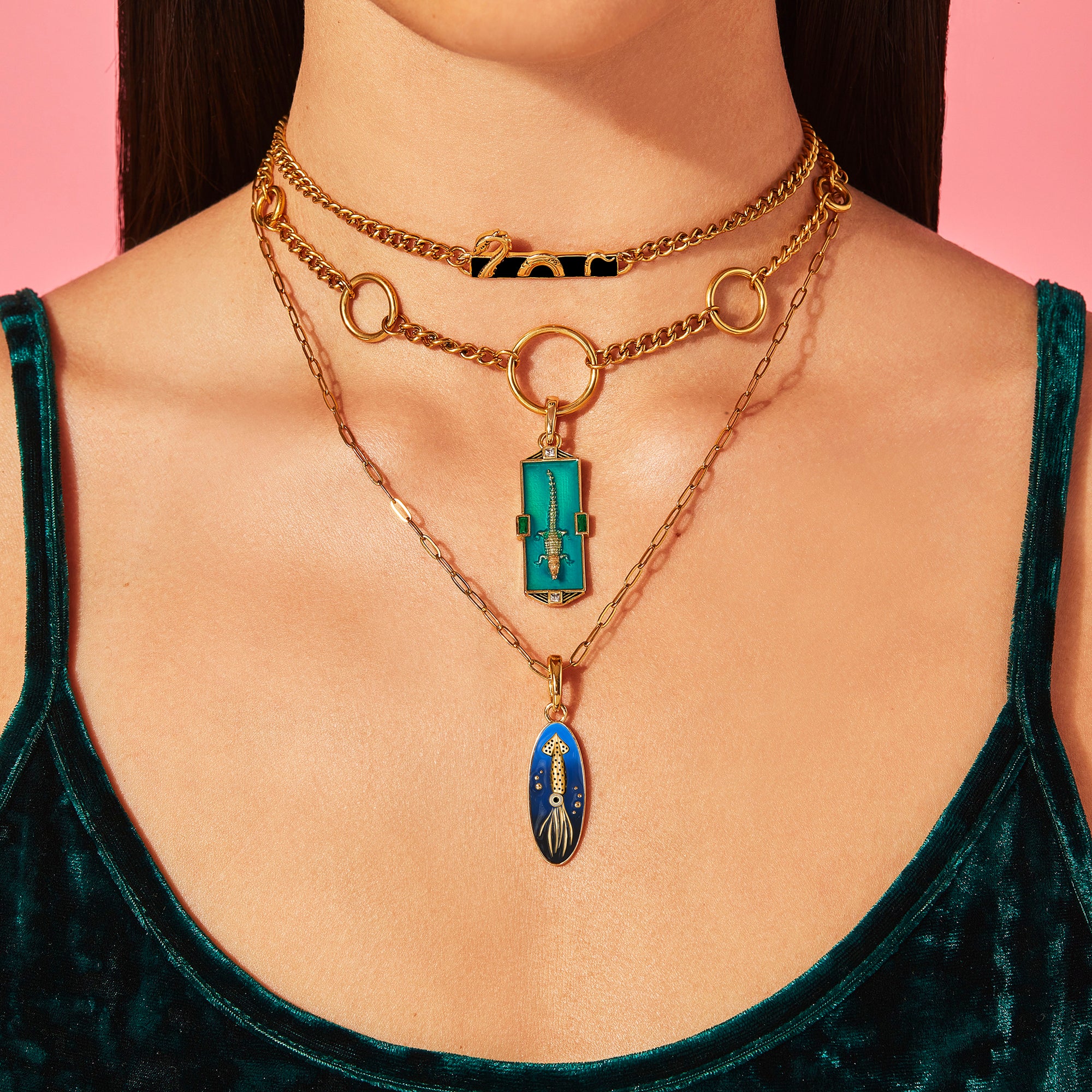【ROOM.THE.ROOM】Big chain earrings main image 1