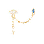 Storm Double Stud Chain Earring