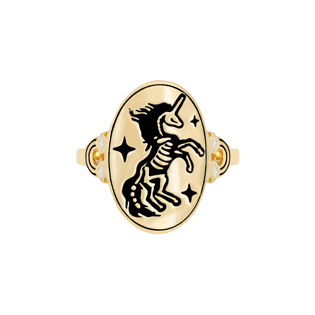 Unicorn Skeleton Ring