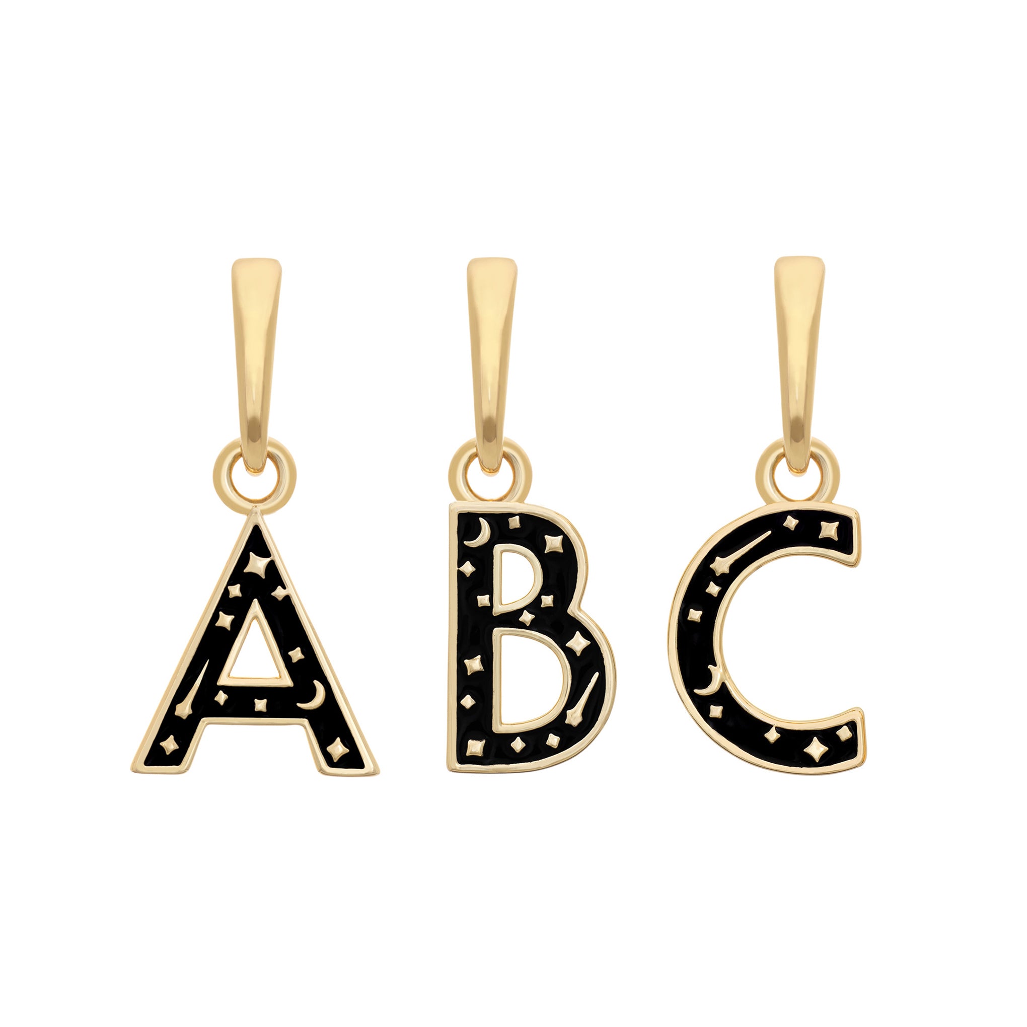 gigiK18YG Blackletter coin top 'S' チャーム KIKICHIC Charm Bar in NYC | CZ Diamond Pave Bubble Cloud