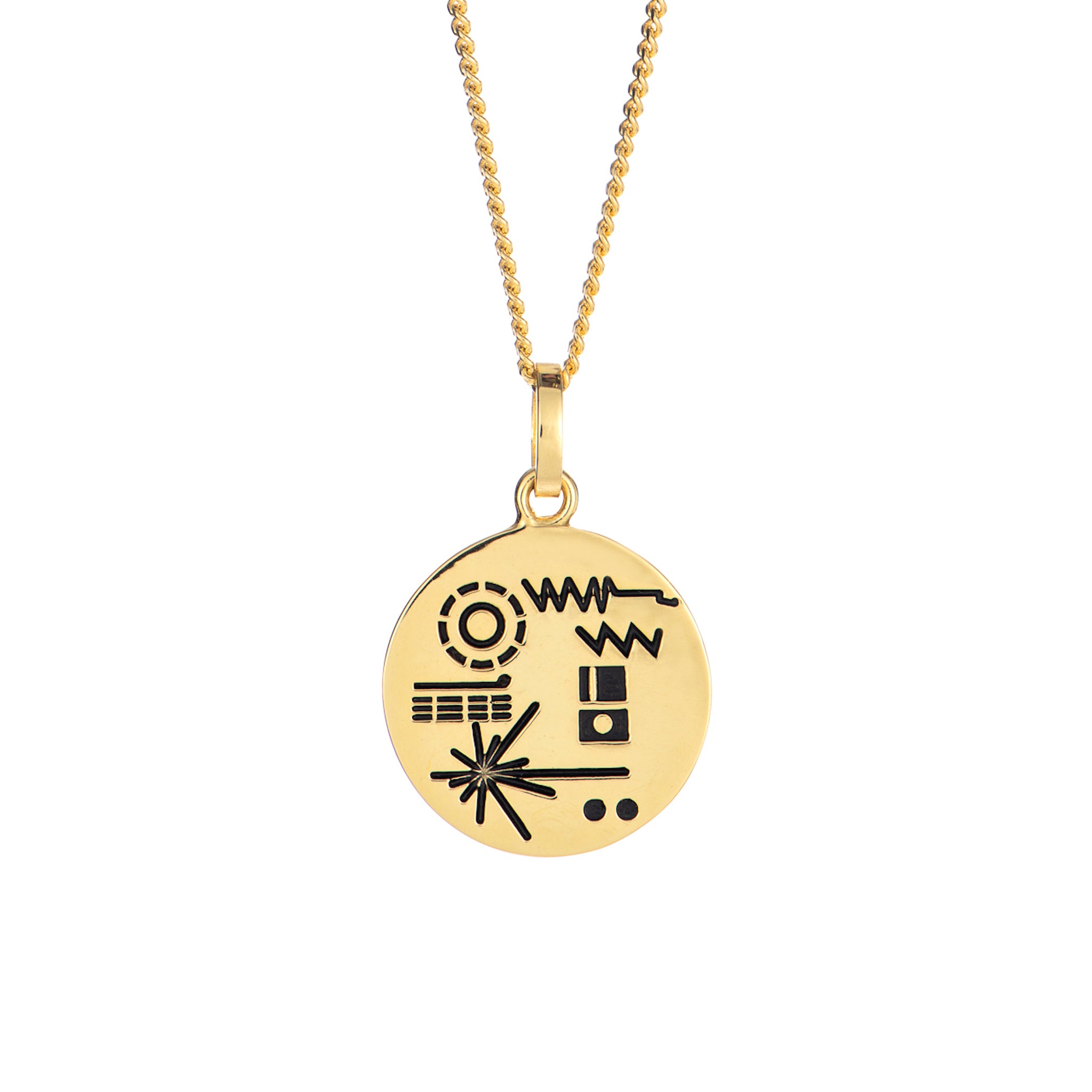 Golden record necklace sales